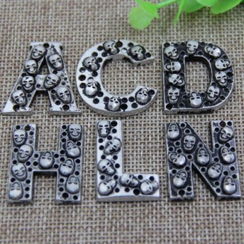 G095 Letter Skull Sew Spikes 27mm A,27mm C,25mm D,24mm H,21mm L,24mm N 100pcs/bag