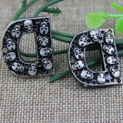 G095 Letter Skull Sew Spikes 27mm A,27mm C,25mm D,24mm H,21mm L,24mm N 100pcs/bag