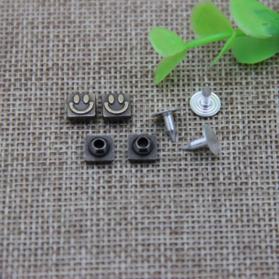 G103 Smile Face Customized Denim Rivet Buttons 7mm 1000pcs/bag