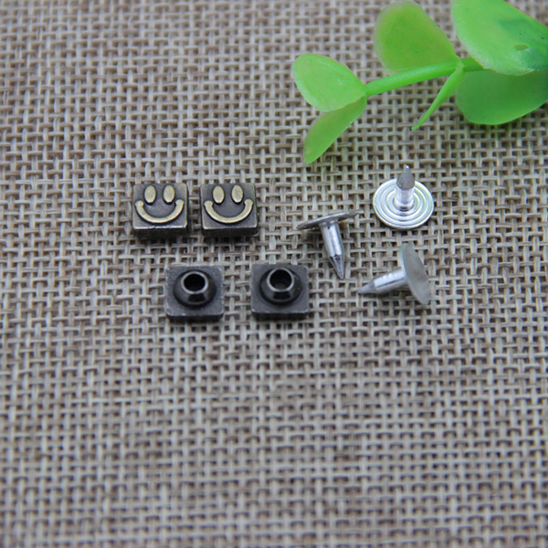 G103 Smile Face Customized Denim Rivet Buttons 7mm 1000pcs/bag
