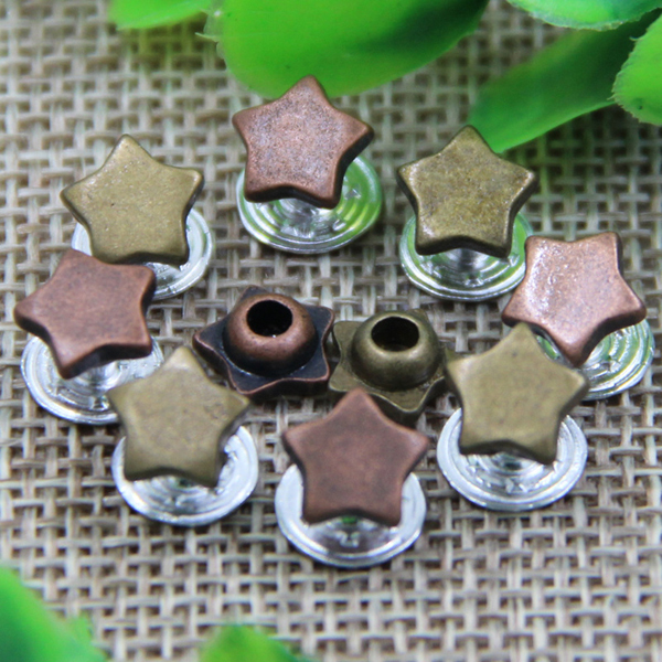 G104 Pentagram Customized Denim Button Rivets 8mm 1000pcs/bag