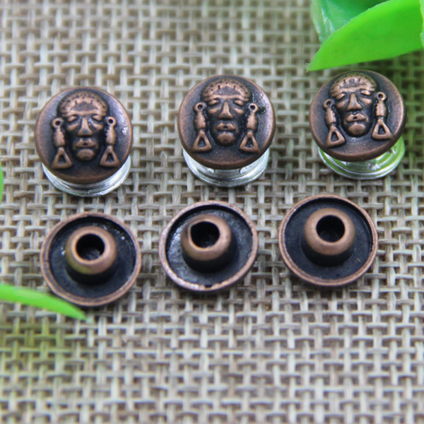 G123 The Elderly Head Decorative Denim Rivet Buttons 9mm 1000pcs/bag
