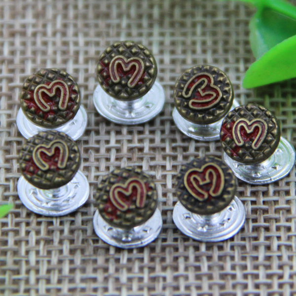 G126 Round Alloy Colors Decorative Denim Buttons 7mm 1000pcs/bag