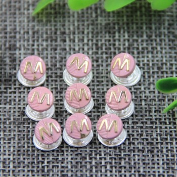 G131 Letter M Denim jeans Rivet Buttons 7mm 1000pcs/bag
