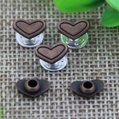G136 Heart Customized Demin Button Rivets 6mm 1000pcs/bag