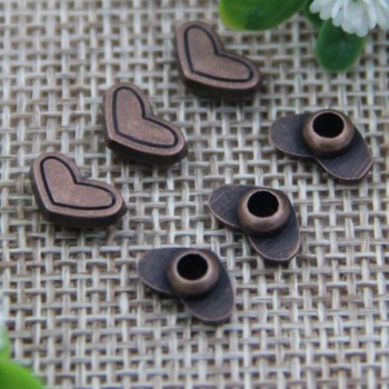 G136 Heart Customized Demin Button Rivets 6mm 1000pcs/bag