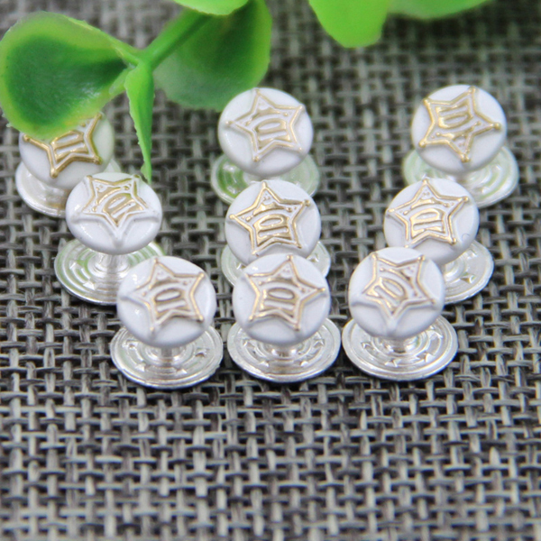 G144 Pentagram Customized Demin Jean Button Rivets 7mm 1000pcs/bag