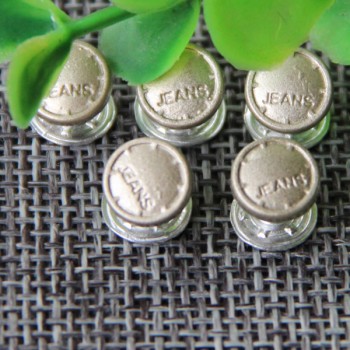 G146 Pearl Silver Customized Demin Jean Buttons 8mm 1000pcs/bag
