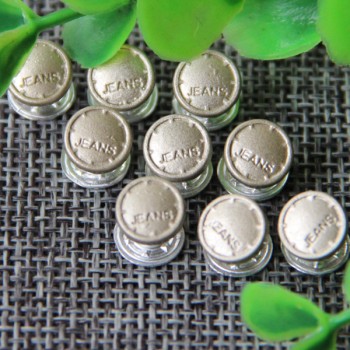 G146 Pearl Silver Customized Demin Jean Buttons 8mm 1000pcs/bag