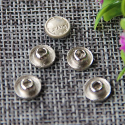 G146 Pearl Silver Customized Demin Jean Buttons 8mm 1000pcs/bag