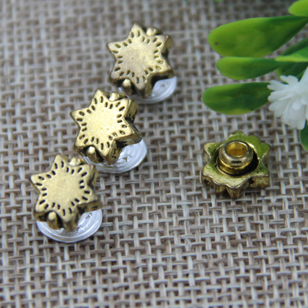 G148 Irregular Pentagram Chinese Jeans Button Rivets 10mm 1000pcs/bag