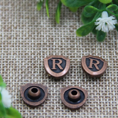 G162 R Words in English Zinc Alloy Decorative Rivet Buttons 9mm 1000pcs/bag