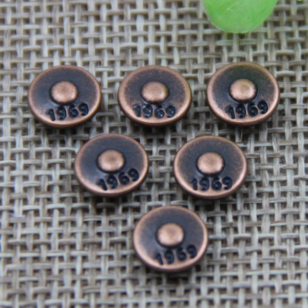 G163 1969 Concave Custom Logo Rivet Buttons 8mm 1000pcs/bag