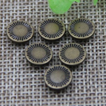 G166 Brass Custom Logo Buttons 9.5mm 1000pcs/bag