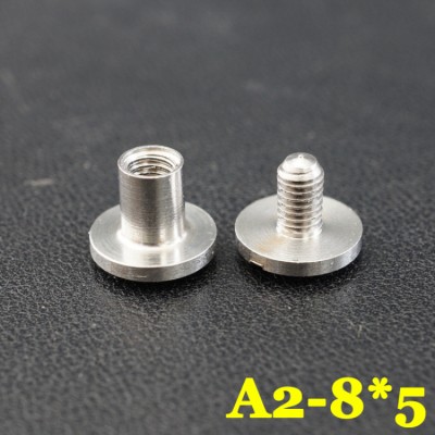 DS844 8X4X4mm Dome Head Stainless Steel Chicago Screw Posts    100 pcs/Bag