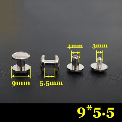 FD0945.5 Dome Head Chicago Screw Posts 9x4x5.5mm 100pcs/Bag