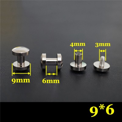 FD0946 Dome Head Chicago Screw Posts 9x4x6mm 100pcs/Bag