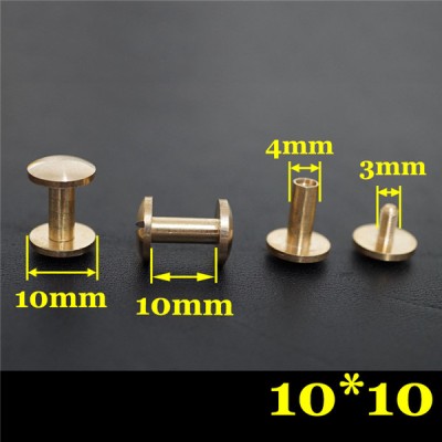 FD10410 Dome Head Chicago Screw Posts 10x4x10mm 100pcs/Bag