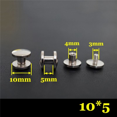 FD1045 Dome Head Chicago Screw Posts 10x4x5mm 100pcs/Bag