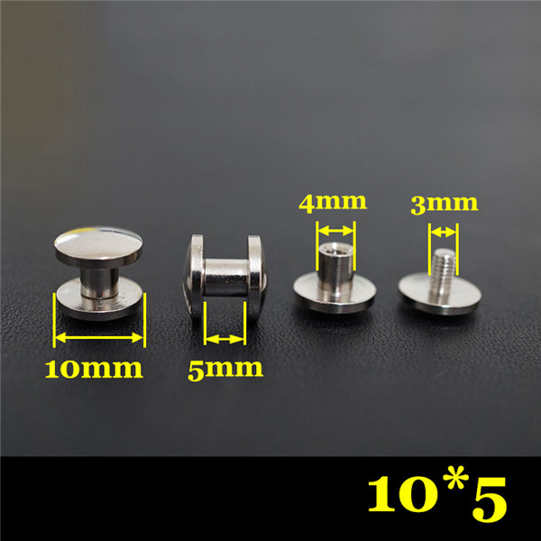 FD1045 Dome Head Chicago Screw Posts 10x4x5mm 100pcs/Bag