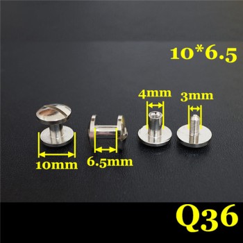 FD1046.5 Dome Head Chicago Screw Posts 10x4x6.5mm 100pcs/Bag