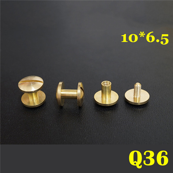 FD1046.5 Dome Head Chicago Screw Posts 10x4x6.5mm 100pcs/Bag