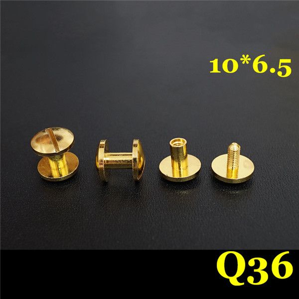 FD1046.5 Dome Head Chicago Screw Posts 10x4x6.5mm 100pcs/Bag