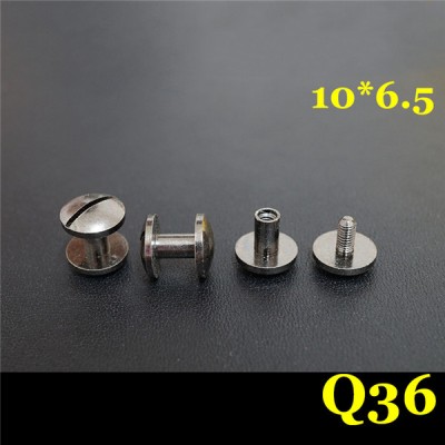 FD1046.5 Dome Head Chicago Screw Posts 10x4x6.5mm 100pcs/Bag