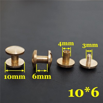 FD1046 Dome Head Chicago Screw Posts 10x4x6mm 100pcs/Bag