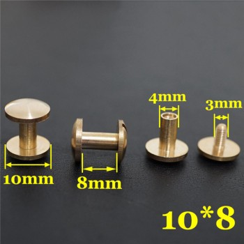 FD1048 Dome Head Chicago Screw Posts 10x4x8mm 100pcs/Bag