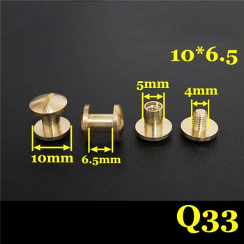 FD1056.5 Dome Head Chicago Screw Posts 10x5x6.5mm 100pcs/Bag