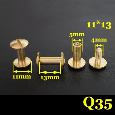 FD11413 Dome Head Chicago Screw Posts 11x4x13mm 100pcs/Bag