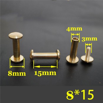 FD8415 Dome Head Chicago Screw Posts 8x4x15mm 100pcs/Bag