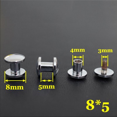 FD845 Dome Head Chicago Screw Posts 8x4x5mm 100pcs/Bag