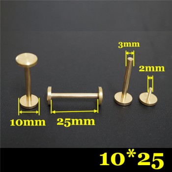 FF10325 Flat Head Chicago Screw Posts 10x3x25mm 100pcs/Bag