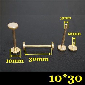 FF10330 Flat Head Chicago Screw Posts 10x3x30mm 100pcs/Bag