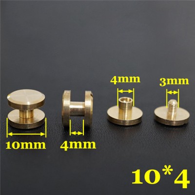 FF1044 Flat Head Chicago Screw Posts 10x4x4mm 100pcs/Bag