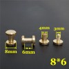 FF846 Flat Head Chicago Screw Posts 8x4x6mm 100pcs/Bag