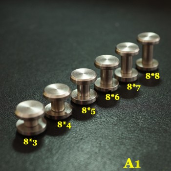 FS847 8X4X7mm Flat Head Stainless Steel Chicago Screw Posts    100 pcs/Bag