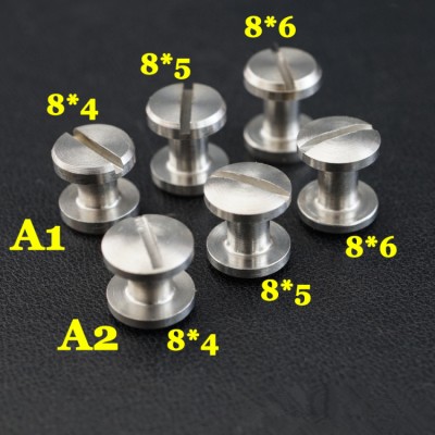 FS847 8X4X7mm Flat Head Stainless Steel Chicago Screw Posts    100 pcs/Bag