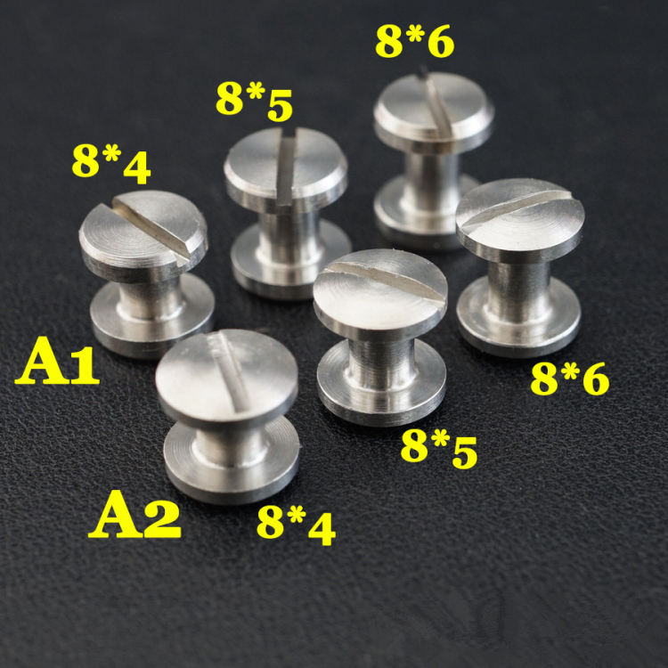 FS848 8X4X8mm Flat Head Stainless Steel Chicago Screw Posts    100 pcs/Bag