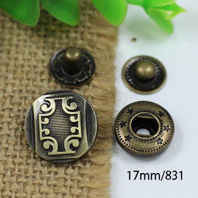 AF17831 831# Metal Snap Fastener/Decorative buckle/Leather buckle/Cowboy deduction/Purse buckle 17mm