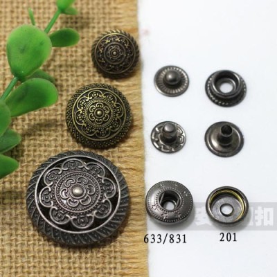 AY104201 201# Metal Snap Fastener/Decorative buckle/Leather buckle/Cowboy deduction/Purse buckle