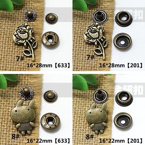 AY105201 201# Metal Snap Fastener/Decorative buckle/Leather buckle/Cowboy deduction 100pcs/bag