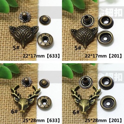 AY105633 633# Metal Snap Fastener/Decorative buckle/Leather buckle/Cowboy deduction/Purse buckle