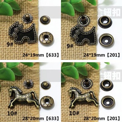 AY105633 633# Metal Snap Fastener/Decorative buckle/Leather buckle/Cowboy deduction/Purse buckle