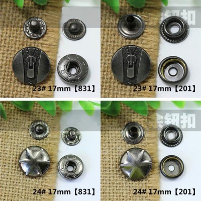 AY107831 831# Metal Snap Fastener/Decorative buckle/Leather buckle/Cowboy deduction/Purse buckle 17mm
