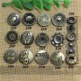 AY109201 201# Metal Snap Fastener/Decorative buckle/Leather buckle/Cowboy deduction/Purse buckle 17mm