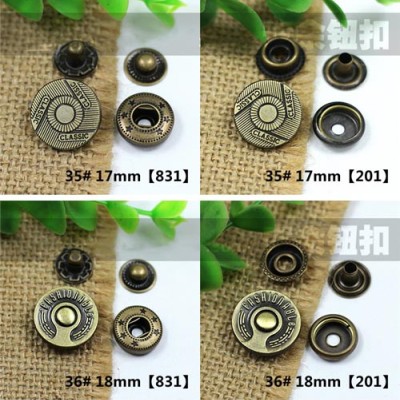 AY109831 831# Metal Snap Fastener/Decorative buckle/Leather buckle/Cowboy deduction/Purse buckle 17mm