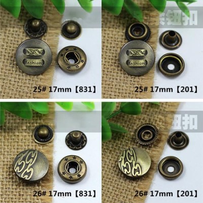 AY109831 831# Metal Snap Fastener/Decorative buckle/Leather buckle/Cowboy deduction/Purse buckle 17mm